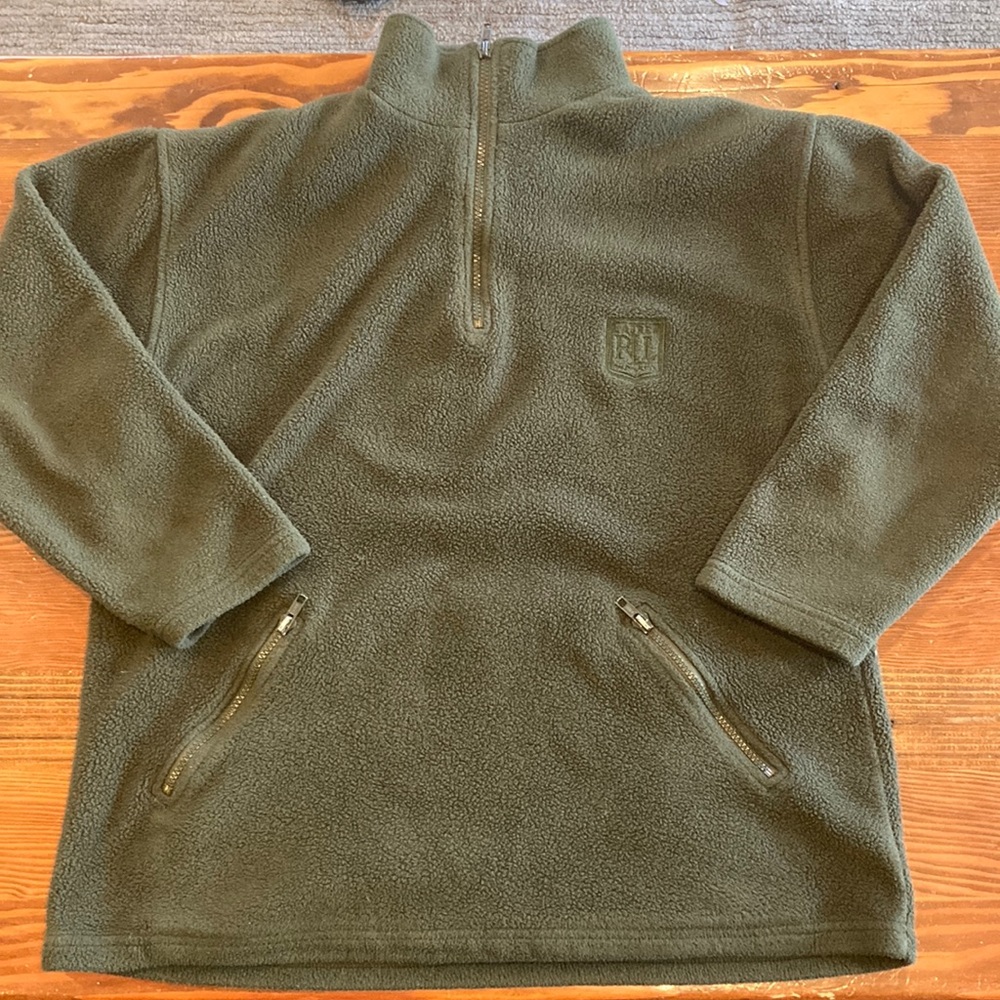 Ralph Lauren Olive Green Fleece Pullover